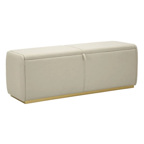 Beauty pad tárolóval krémszín/arany 130x45x45 cm