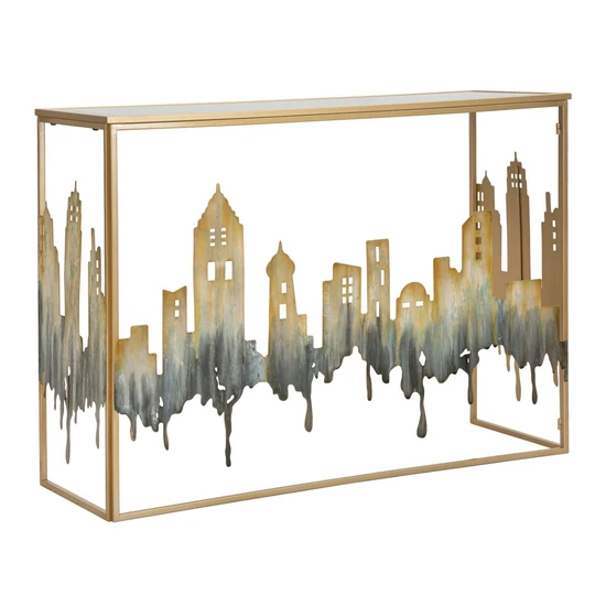City konzolasztal városmintás 110x38,5x81 cm