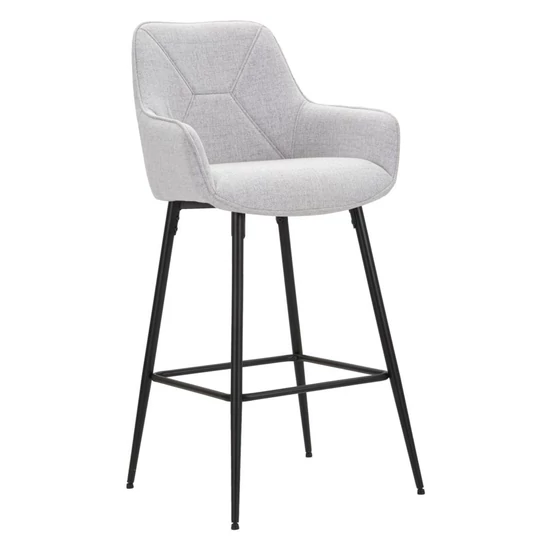 Glamour bárszék 2db-os szett szürke/fekete 55x55x109 cm