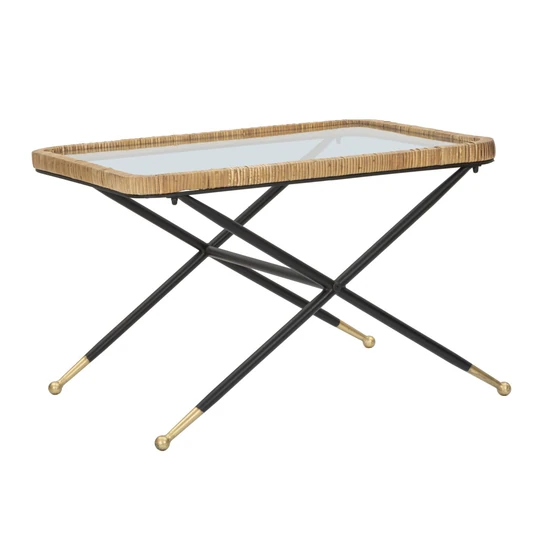 Saint barth dohányzóasztal rattan 70x50x45 cm