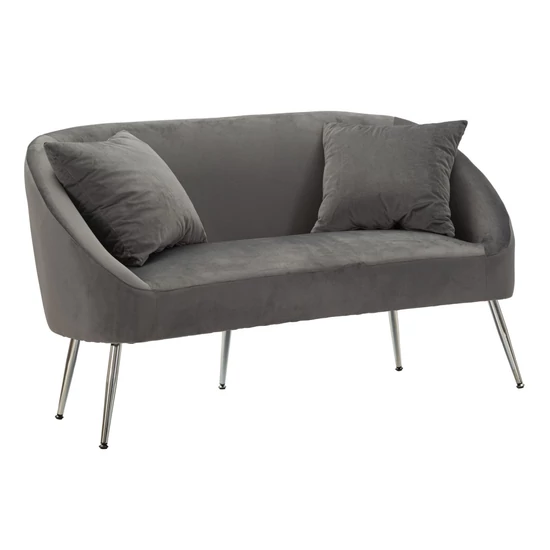Soffy kanapé 2db párnával szürke/ezüst 137x69x79 cm
