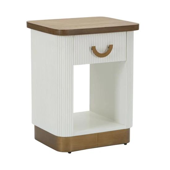 Toulouse éjjeliszekrény modern stílusú fehér/barna 48x40x62 cm