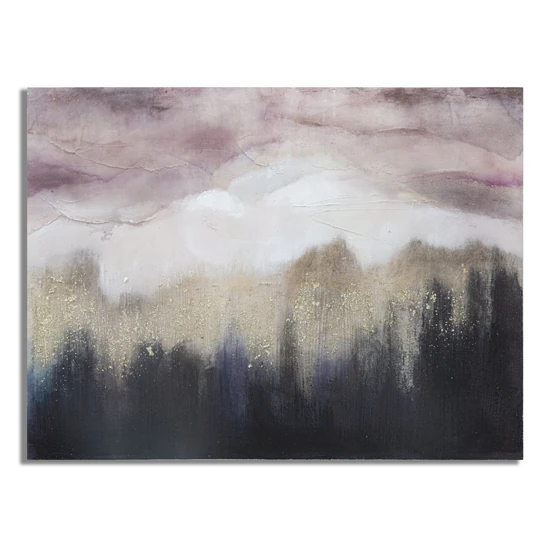Absztrakt festmény rózsaszín/arany 80x2,7x60 cm