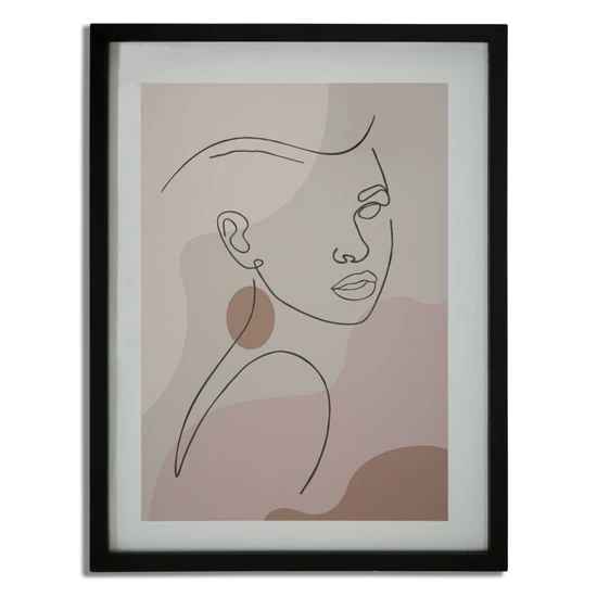 Absztrakt női falikép -c- rózsaszín 35x2x47 cm