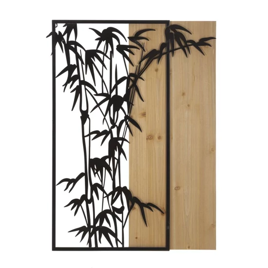 Bambusz fali dekoráció barna/fekete 58x2x80 cm