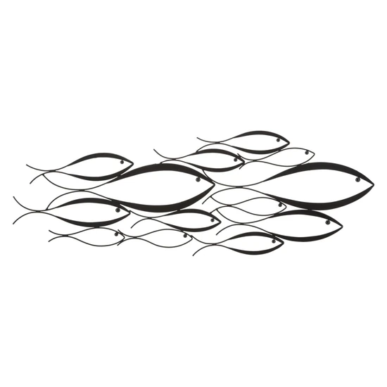 Fishy fali dekoráció fekte 100x1x35 cm