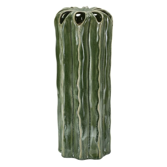 Kaktusz váza magas zöld ø 12x31,5 cm