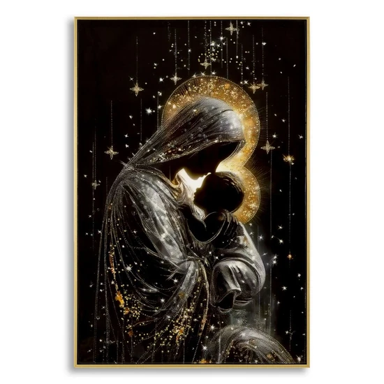 Kismama falikép lakkozott vászonra nyomtattva kerettel -B- 60X3,5X90 cm