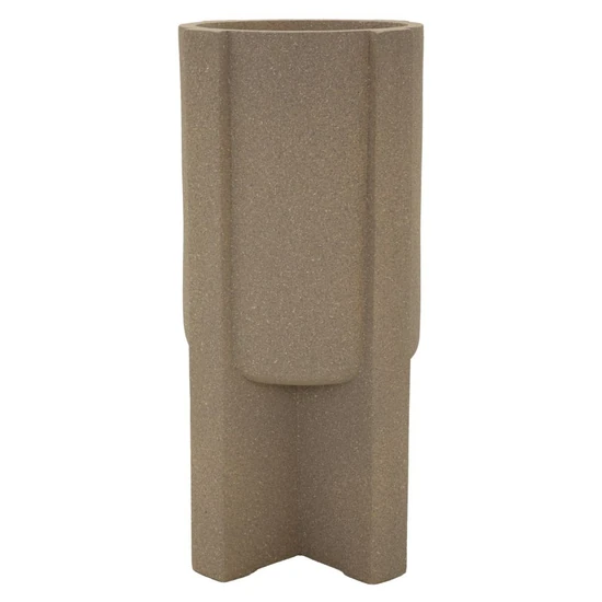 Moai kültéri padlóváza virágtartó Homokkő hatású barna Ø 39X80,5 cm
