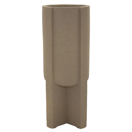 Moai kültéri padlóváza virágtartó Homokkő hatású barna Ø 42X101 cm