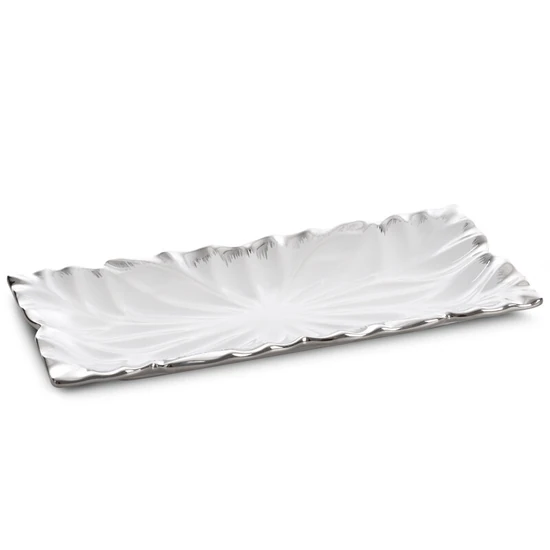 Nira kerámia tál Fehér 28x13x3 cm
