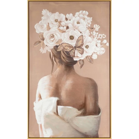 Női alakot ábrázoló falikép 522a Bézs 60x100x3 cm - 5 cm
