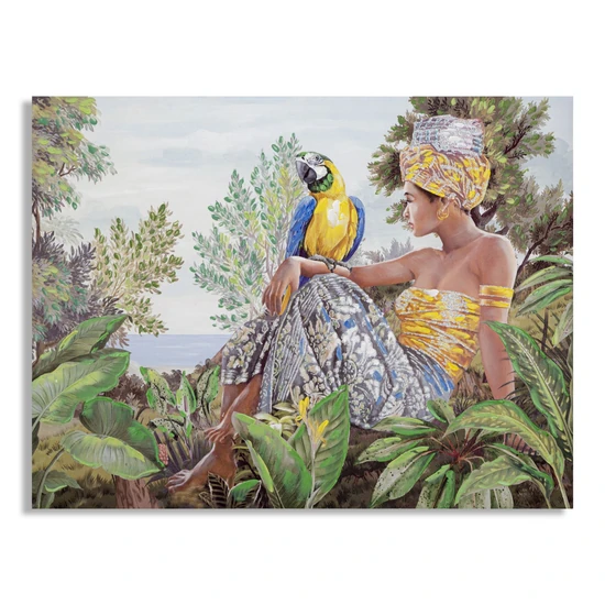 Női portrét ábrázoló festmény kenda 120x3x90 cm
