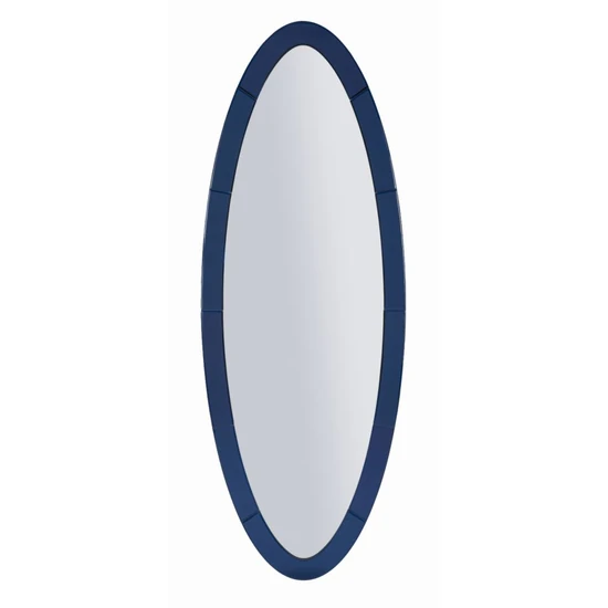 Oslo ovál fali tükör üveg szegéllyel kék 55x2x150 (tükör mérete 42,5x137,5 ) cm