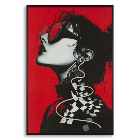 Psyco falikép LED fénnyel vászonra nyomtattva kerettel -B- 60X3,5X90 cm