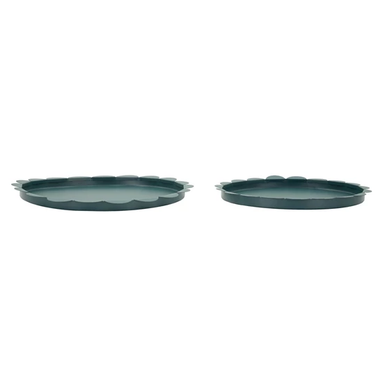 Saturn kerek tál 2db-os szett kékeszöld Ø 33X2-27,5X2 cm
