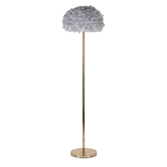 Toll slim állólámpa tollakkal arany/szürke ø 43x170 cm