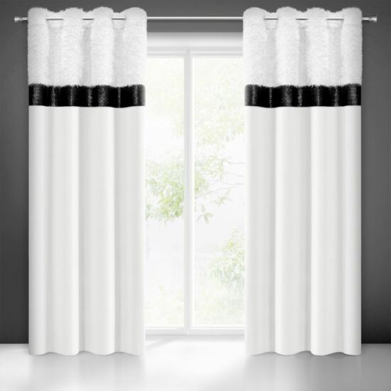 Jasmin bársony sötétítő függöny Fehér 140x250 cm