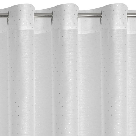 Sibel mintás dekor függöny Fehér/ezüst 300x250 cm Sibel mintás dekor függöny Fehér/ezüst 300x250 cm