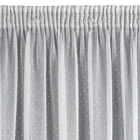 Sibel mintás dekor függöny Fehér/ezüst 300x150 cm