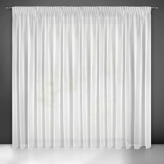 Esel fényes mikrohálós fényáteresztő függöny Fehér 400x250 cm
