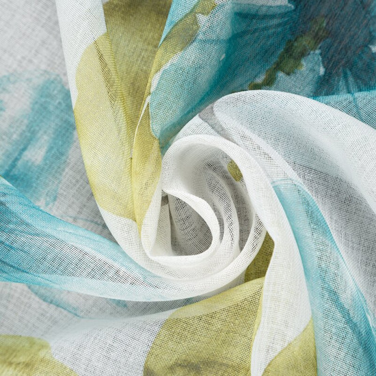 Sofia mintás dekor függöny Fehér/kék 140x270 cm Sofia mintás dekor függöny Fehér/kék 140x270 cm