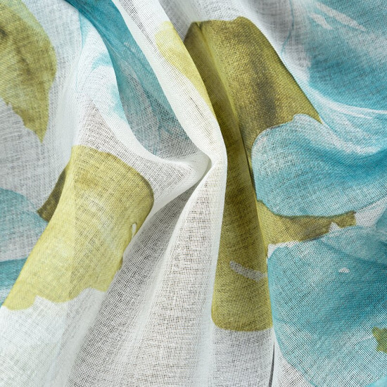 Sofia mintás dekor függöny Fehér/kék 140x270 cm Sofia mintás dekor függöny Fehér/kék 140x270 cm