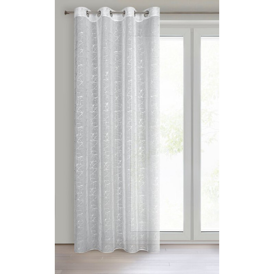 Reva etamin függöny márvány mintával Fehér 140x250 cm Reva etamin függöny márvány mintával Fehér 140x250 cm