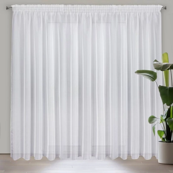 Alia fényes szállal átszőtt fényáteresztő függöny Fehér 350x270 cm