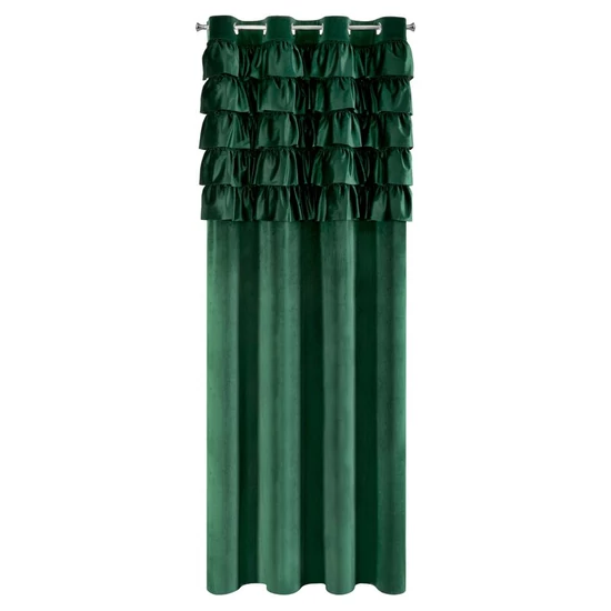 Aura fodros dekor függöny Sötétzöld 140x250 cm Aura fodros dekor függöny Sötétzöld 140x250 cm
