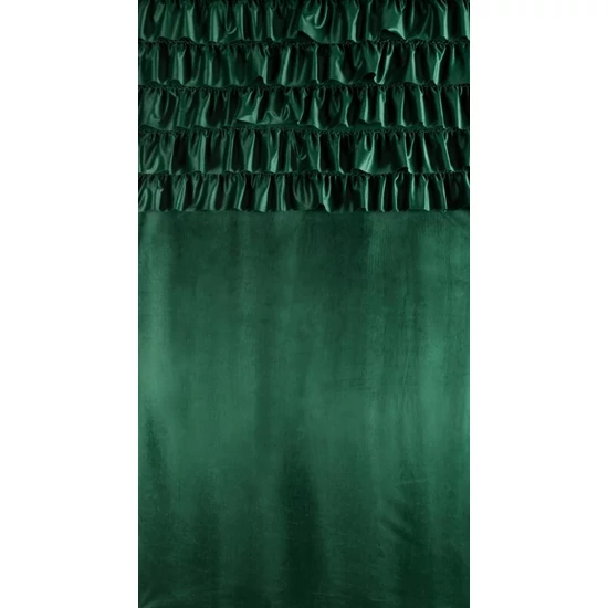 Aura fodros dekor függöny Sötétzöld 140x250 cm Aura fodros dekor függöny Sötétzöld 140x250 cm