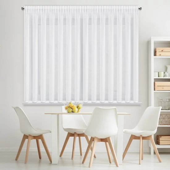 Dalia függöny matt sifon szövetből Fehér 350x150 cm