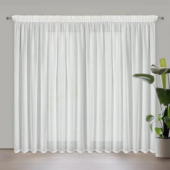 Hera mintás dekor függöny Fehér 300x270 cm