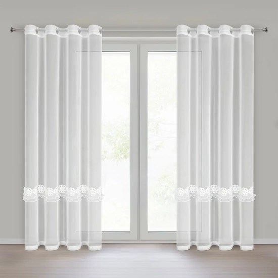 Isola díszes fényáteresztő függöny Fehér 140x250 cm