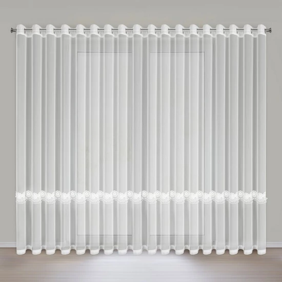 Isola díszes fényáteresztő függöny Fehér 350x250 cm