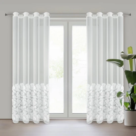 Jasmin Eva Minge függöny Fehér 140x250 cm