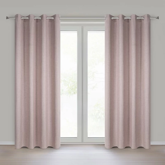 Jula2 öko stílusú sötétítő függöny Pasztell rózsaszín 140x250 cm