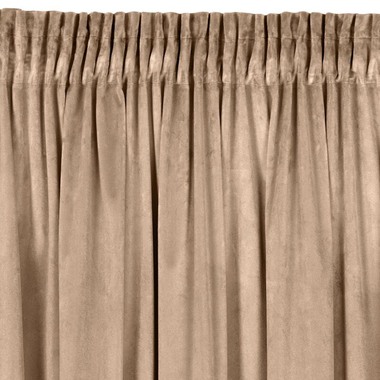 Melanie bársony sötétítő függöny Sötét bézs 140x270 cm