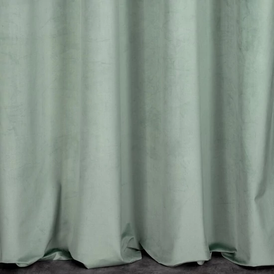 Melanie zöld bársony sötétítő függöny Világos menta 140x250 cm