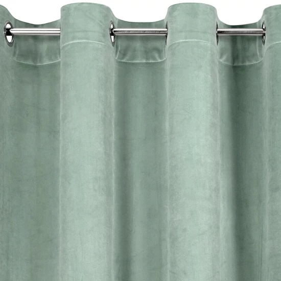 Rosa bársony sötétítő függöny Világos menta 140x250 cm