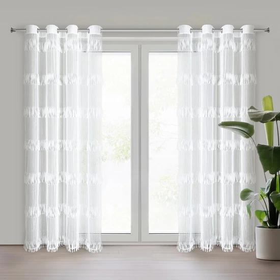Sotera Eva Minge függöny Fehér 140x250 cm