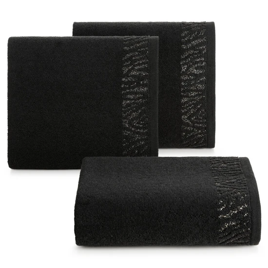 Margo lurex törölköző Fekete 30x50 cm