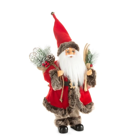 Mikulás figura 79c Piros 40 cm