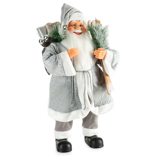 Mikulás figura 80a Ezüst 80 cm