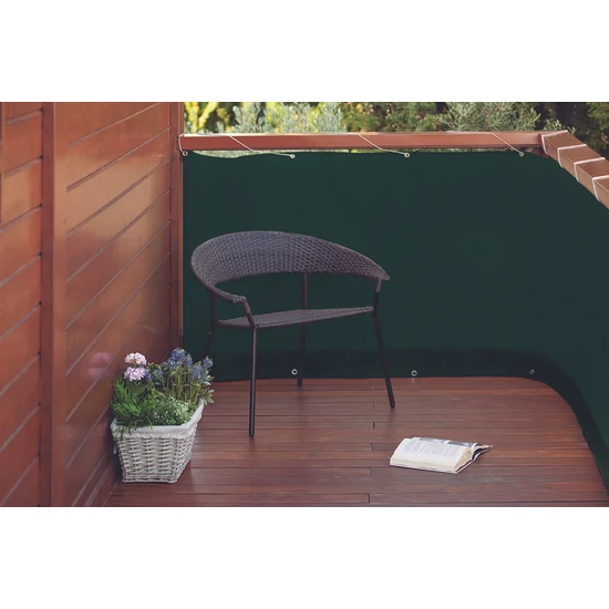 BALCONY EASY - Hangulatos erkélyháló fűzőlyukakkal 0,9 x 5 m zöld