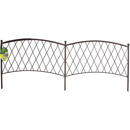 CLASSIC METAL BORDER - Díszes festett fém szegély 0,4 x 1 m barna