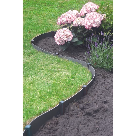 ETIK BORDURA - Rugalmas ágyásszegély  15cm x 10m szürke
