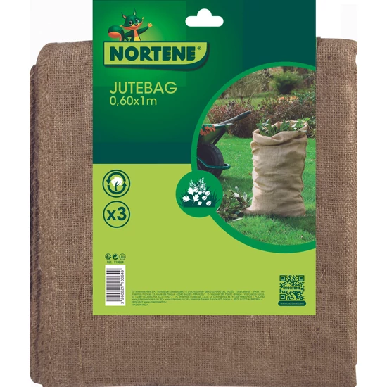 JUTEBAG - 100%-ban természetes juta zsák 0,60 x 1 m natúr (3 db/csomag)