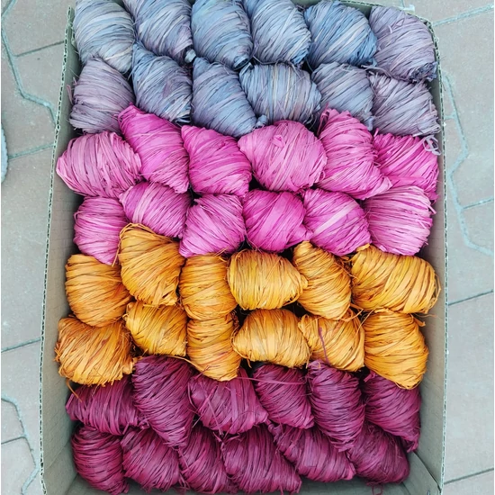RAPHIA - Természetes raffia kötöző 50g színes