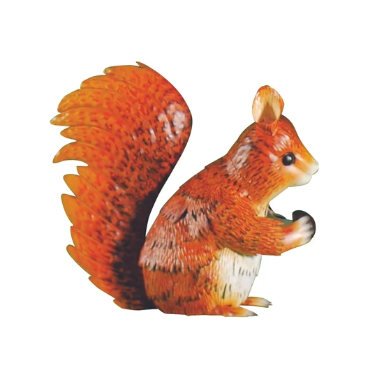 SQUIZY - Stilizált dekoratív mókus figura,  10 x 26 x 23 cm , barna